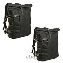 2x Rucksack Canvas Craftride VR2 Vintage Motorcycle pocket 20Ltr Retro black Dis