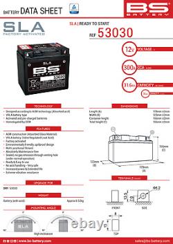 53030 SLA Factory Activated BS Battery Fits Moto Guzzi 750 STRADA 1993 1996