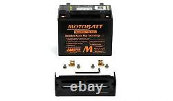 Black MotoBatt battery Piaggio Superhexagon GTX 180 2001-on