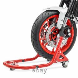 Front Paddock Stand Movable Dolly Constands XB2 red