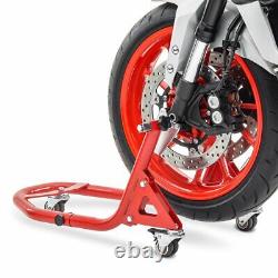 Front Paddock Stand Movable Dolly Constands XB2 red