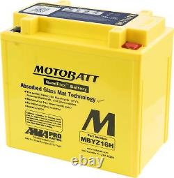 Motobatt MBYZ16H AGM Battery for Harley-Davidson XL 1200 C Custom 08-08