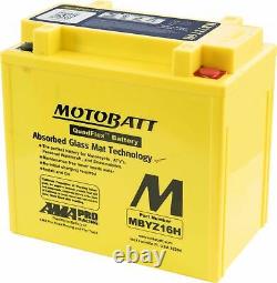 Motobatt MBYZ16H AGM Motorcycle Battery for Piaggio X8 250 05-07