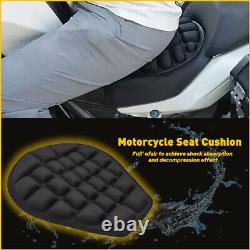 Motorcycle Comfort Gel Seat Cushion Universal Air Motorbike Pillow Pad Cover UK