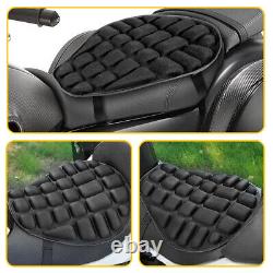 Motorcycle Comfort Gel Seat Cushion Universal Air Motorbike Pillow Pad Cover UK