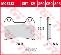 TRW SCR Front Brake Pads MCB683SCR Ducati Multistrada 1200 S Sport ABS 2010-2012